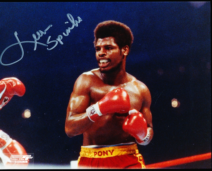 Autographed Leon Spinks Boxing Color 8” x 10” Photo