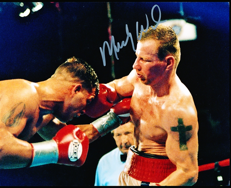 Autographed Micky Ward Boxing Color 8” x 10” Photo