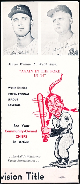 1964 Syracuse Chiefs International League MiLB Spring Training Roster