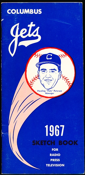 1967 Columbus Jets International League MiLB Sketch Book/Media Guide