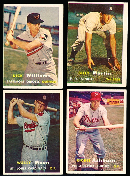 1957 Topps Baseball- 4 Diff