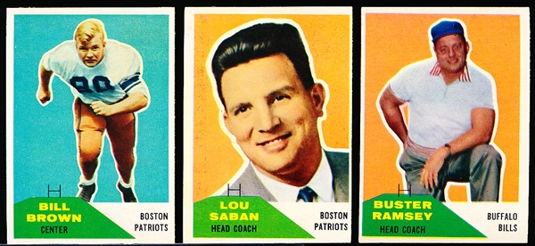 1960 Fleer Football- 3 Cards