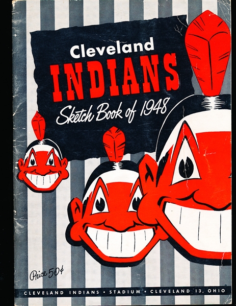 1948 Cleveland Indians MLB Sketch Book