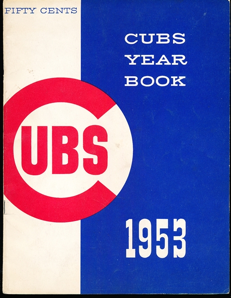 1953 Chicago Cubs MLB Yearbook