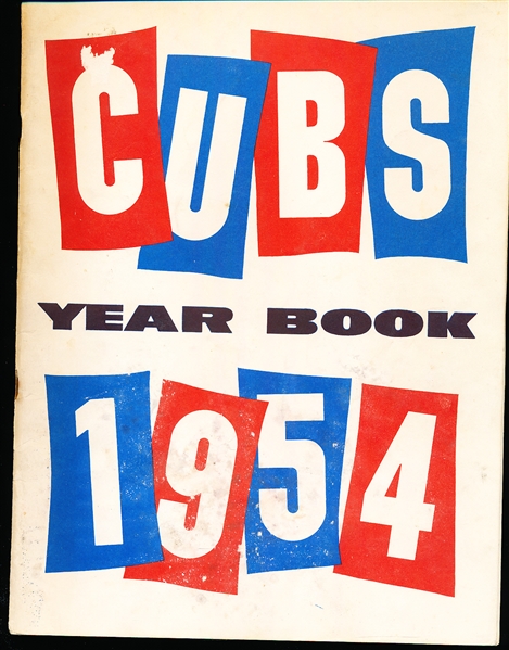 1954 Chicago Cubs MLB Yearbook