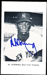 Autographed 1970’s-80’s New York Yankees MLB B/W Postcards #7 Al Downing