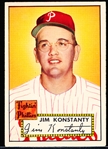 1952 Topps Baseball- #108 Jim Konstanty, Phillies