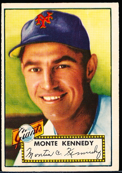 1952 Topps Baseball- #124 Monte Kennedy, Giants