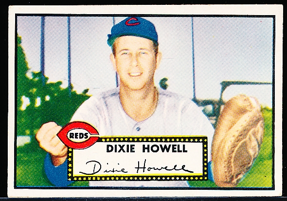 1952 Topps Baseball- #135 Dixie Howell, Reds