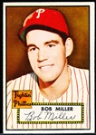 1952 Topps Baseball- #187 Bob Miller, Phillies