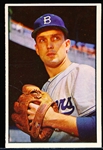 1953 Bowman Color Baseball- #12 Carl Erskine, Brooklyn