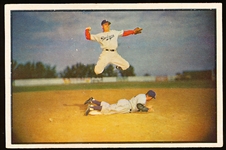 1953 Bowman Color Baseball- #33 Pee Wee Rese, Dodgers