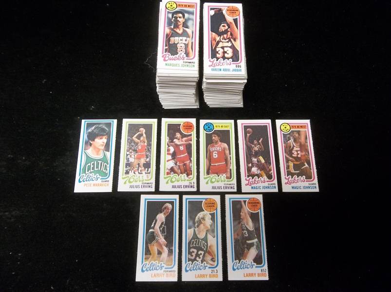 1980-81 Topps Basketball Complete Individual Card Set of 264