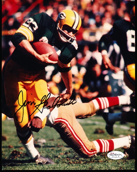 Jim Grabowski Autographed Green Bay Packers Color 8 x 10 Photo- JSA Authenticated