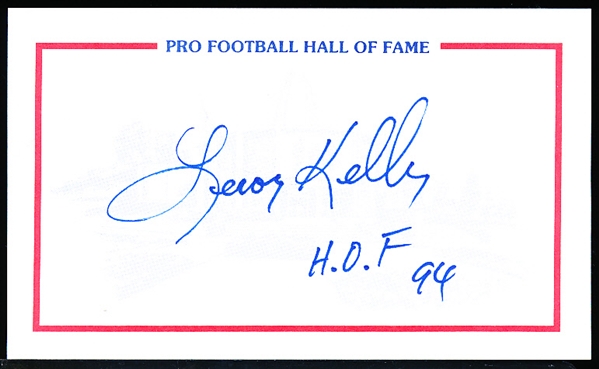 Autographed Leroy Kelly NFL Index Card