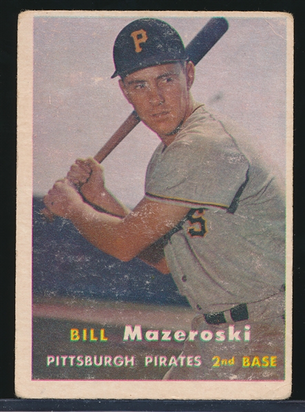 1957 Topps Baseball- #24 Bill Mazeroski RC, Pirates