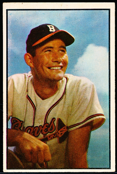 1953 Bowman Baseball Color- #151 Joe Adcock, Braves- Hi# 