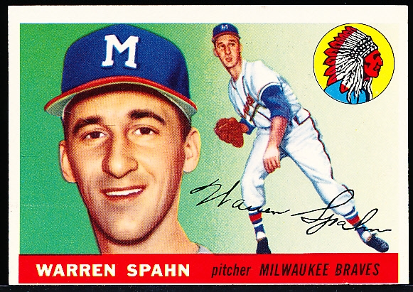 1955 Topps Baseball- #31 Warren Spahn, Braves