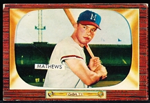1955 Bowman Baseball- #103 Eddie Mathews, Braves