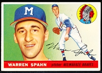 1955 Topps Baseball- #31 Warren Spahn, Braves