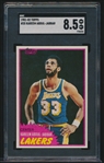 1981-82 Topps Basketball- #20 Kareem Abdul Jabbar- SGC 8.5 (NM-Mt+)