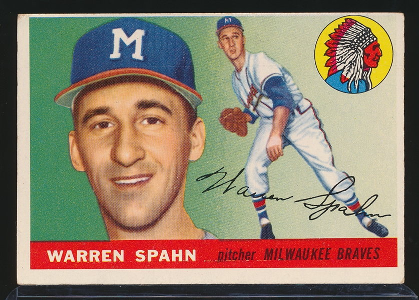 1955 Topps Baseball- #31 Warren Spahn, Braves