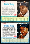 1962 Post Cereal Bb- #70 Willie Tasby, Washington- 2 Diff Variation