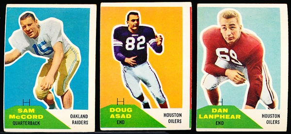 1960/62 Fleer Fb- 9 Cards