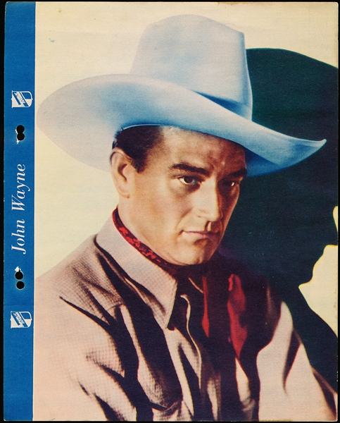 1936 Dixie Cup Cowboy, Radio, & Movie Star Premium- John Wayne (White Cowboy Hat)
