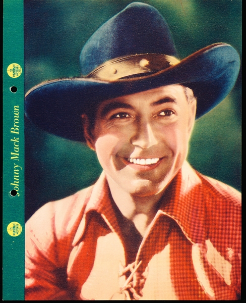 1937 Dixie Cup Movie, Sports, & Cowboy Star Premium- Johnny Mack Brown