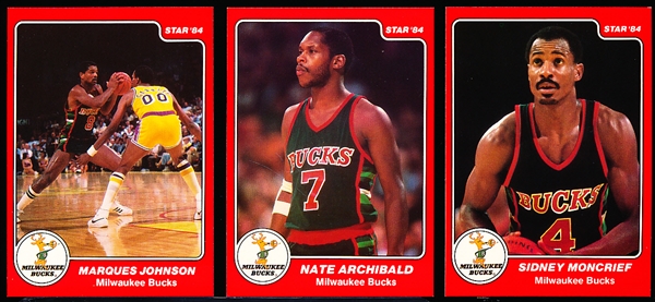 1983-84 Star Bskbl.- 1 Complete Milwaukee Bucks SP Team Set of 11 Cards