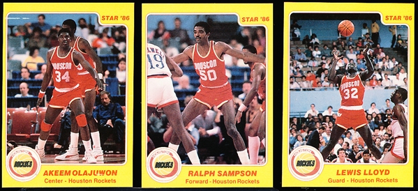 1985-86 Star Bskbl.- 1 Complete Houston Rockets Team Set of 8