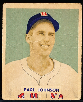 1949 Bowman Bb- Hi#- #231 Earl Johnson, Red Sox