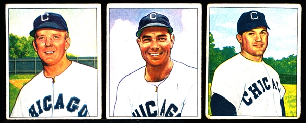 1950 Bowman Bb- 3 Diff Chicago White Sox