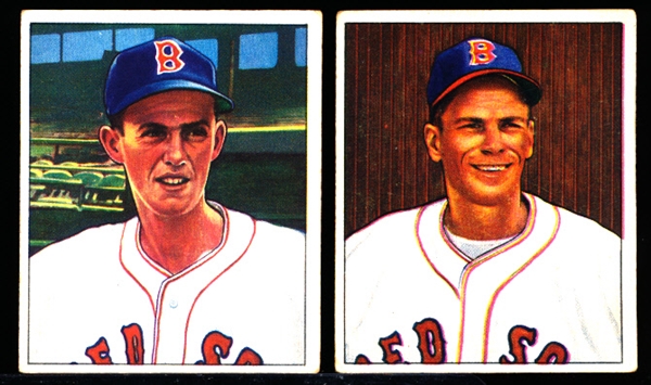 1950 Bowman Bb- 2 Diff Boston Red Sox