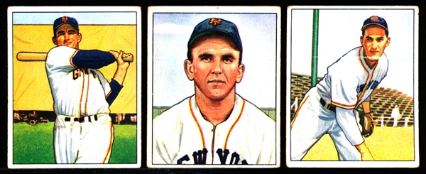 1950 Bowman Bb- 3 Diff NY Giants