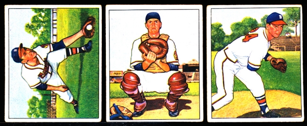 1950 Bowman Bb- 3 Diff Boston Braves