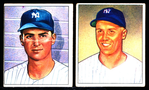 1950 Bowman Bb- 2 Diff NY Yankees