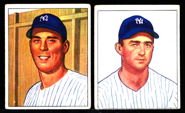 1950 Bowman Bb- 2 Diff NY Yankees