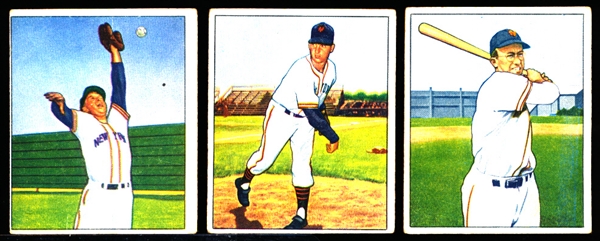 1950 Bowman Bb- 3 Diff NY Giants