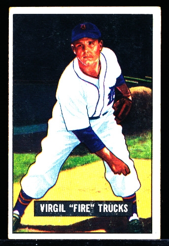 1951 Bowman Bb- #104 Virgil “Fire” Trucks, Tigers