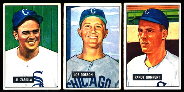 1951 Bowman Bb- 3 Diff Chicago White Sox