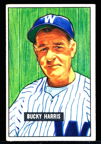 1951 Bowman Bb- Hi#- #275 Bucky Harris, Wash