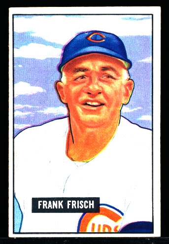 1951 Bowman Bb- Hi#- #282 Frank Frisch, Cubs