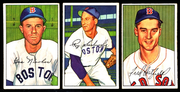 1952 Bowman Bb-3 Diff Boston Red Sox