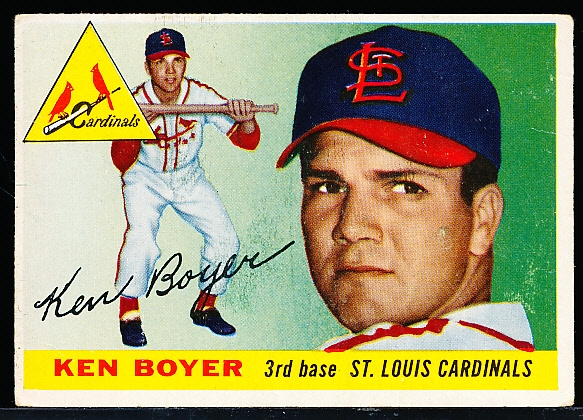 1955 Topps Bb- #125 Ken Boyer, Cardinals- Rookie