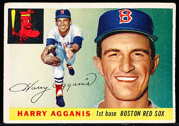 1955 Topps Bb- #152 Harry Agganis RC, Red Sox