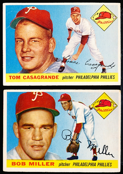 1955 Topps Bb- 2 Diff Hi# Phillies