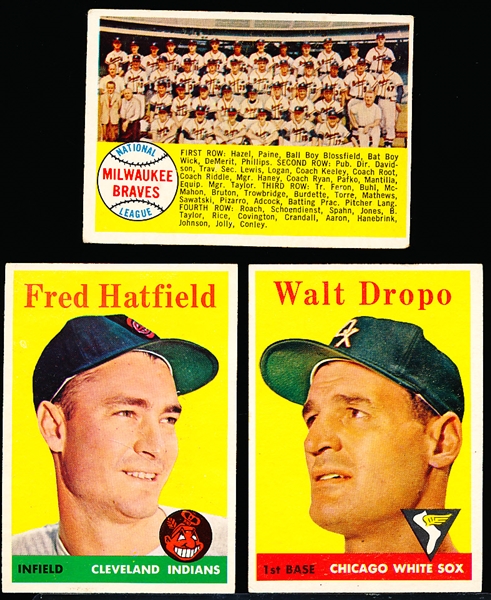 1958 Topps Baseball- 13 Diff