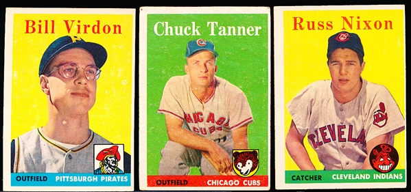 1958 Topps Baseball- 15 Diff